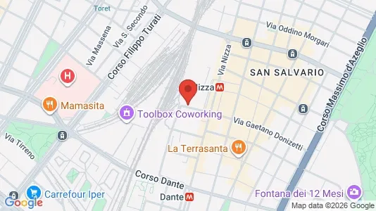 Rooms for rent i Turin - kort over placeringen