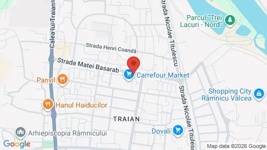 Apartments for rent i Râmnicu Vâlcea - kort over placeringen