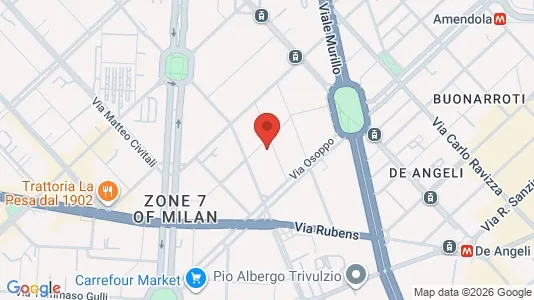 Rooms for rent i Milano Zona 7 - Baggio, De Angeli, San Siro - kort over placeringen