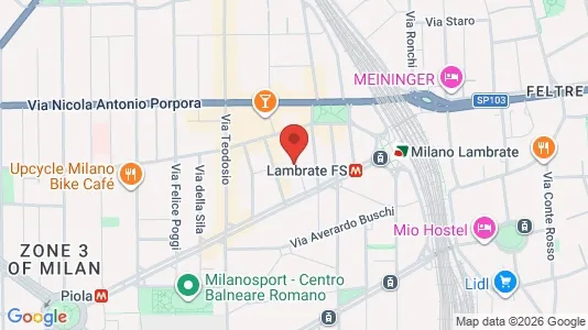 Rooms for rent i Milano Zona 3 - Porta Venezia, Città Studi, Lambrate - kort over placeringen