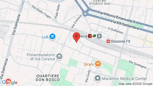 Rooms for rent i Brescia - kort over placeringen