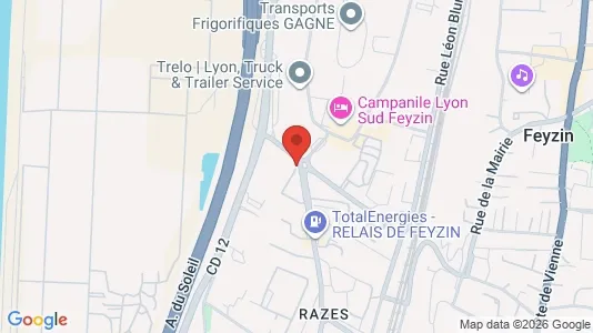 Apartments for rent i Lyon - kort over placeringen