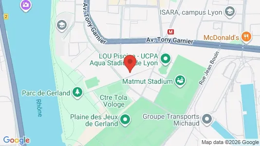Apartments for rent i Lyon - kort over placeringen