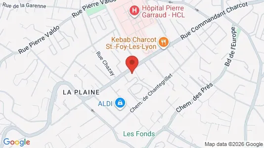 Apartments for rent i Lyon - kort over placeringen