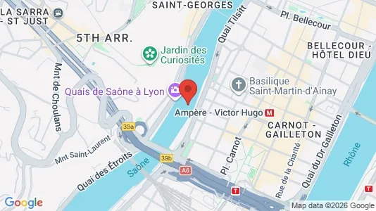 Apartments for rent i Lyon - kort over placeringen