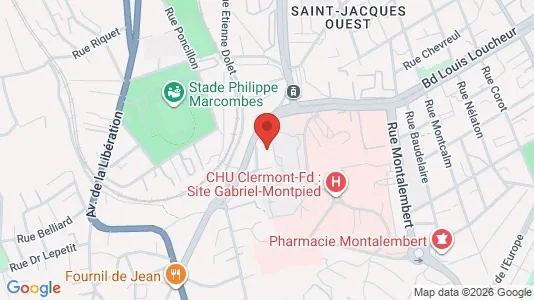 Apartments for rent i Clermont-Ferrand - kort over placeringen