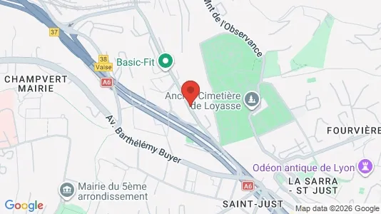 Apartments for rent i Lyon - kort over placeringen