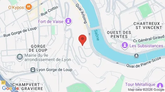 Apartments for rent i Lyon - kort over placeringen