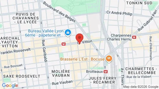 Apartments for rent i Lyon - kort over placeringen