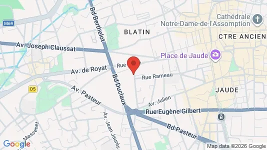 Apartments for rent i Clermont-Ferrand - kort over placeringen