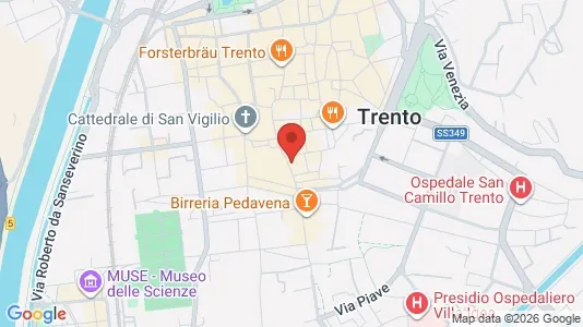 Rooms for rent i Trento - kort over placeringen