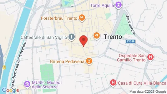 Rooms for rent i Trento - kort over placeringen