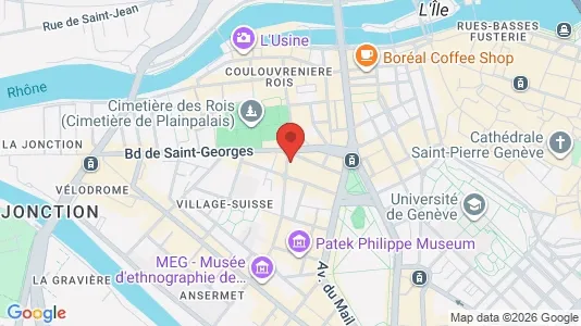 Apartments for rent i Geneva Plainpalais - kort over placeringen