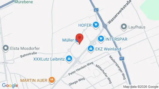 Apartments for rent i Lebring-Sankt Margarethen - kort over placeringen