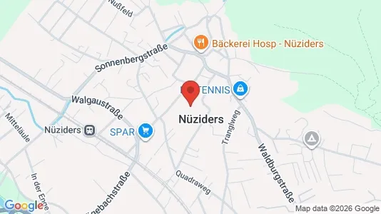 Apartments for rent i Nüziders - kort over placeringen