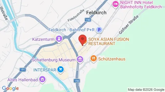 Apartments for rent i Feldkirch - kort over placeringen