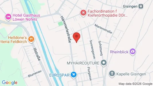 Apartments for rent i Feldkirch - kort over placeringen