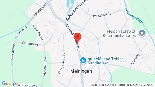 Apartments for rent i Meiningen - kort over placeringen