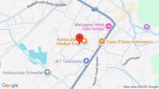 Apartments for rent i Hohenems - kort over placeringen