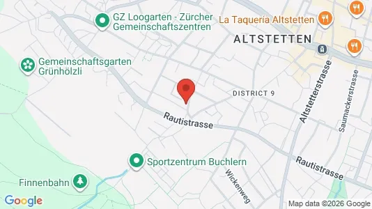 Apartments for rent i Zürich Distrikt 9 - kort over placeringen