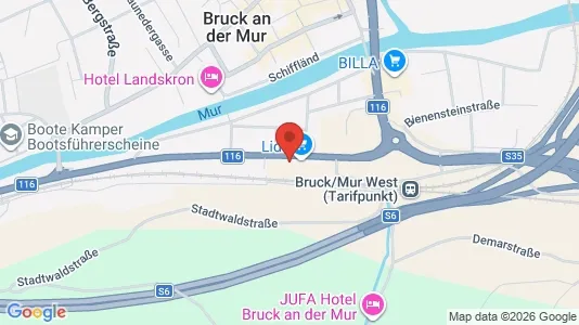 Apartments for rent i Bruck an der Mur - kort over placeringen