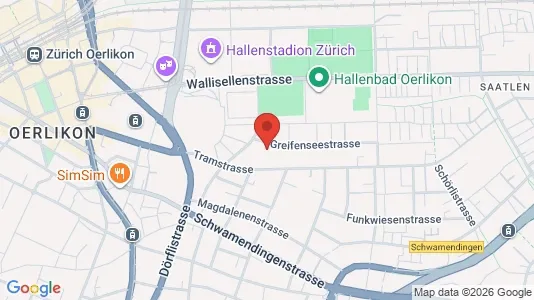 Apartments for rent i Zürich Distrikt 11 - kort over placeringen