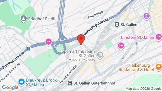 Apartments for rent i Sankt Gallen - kort over placeringen