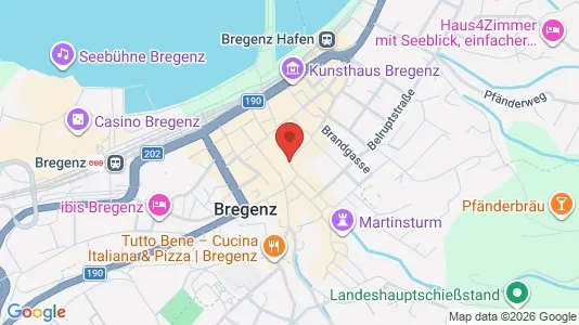 Apartments for rent i Bregenz - kort over placeringen