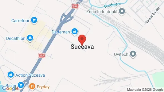 Apartments for rent i Suceava - kort over placeringen