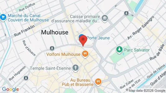Apartments for rent i Mulhouse - kort over placeringen