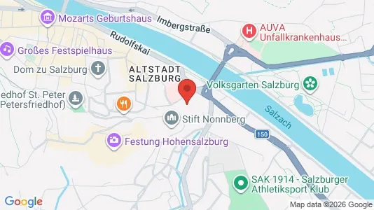 Apartments for rent i Salzburg - kort over placeringen