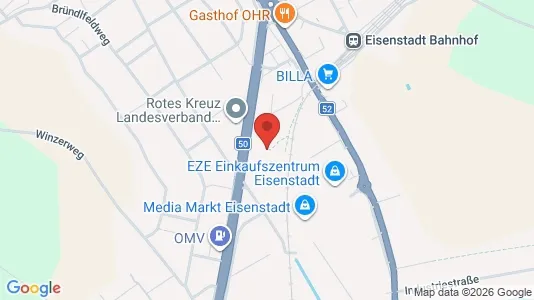 Apartments for rent i Eisenstadt - kort over placeringen