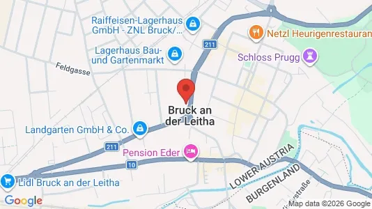 Apartments for rent i Bruckneudorf - kort over placeringen