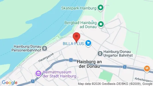 Apartments for rent i Hainburg an der Donau - kort over placeringen