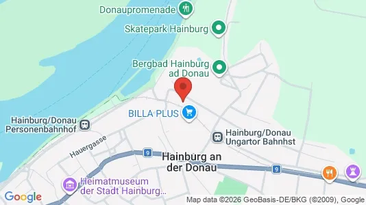 Apartments for rent i Hainburg an der Donau - kort over placeringen