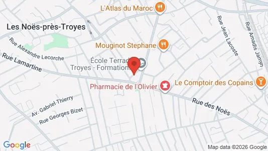 Apartments for rent i Troyes - kort over placeringen