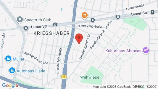 Apartments for rent i Augsburg - kort over placeringen