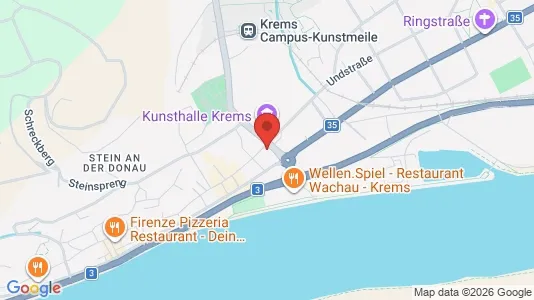 Apartments for rent i Krems an der Donau - kort over placeringen