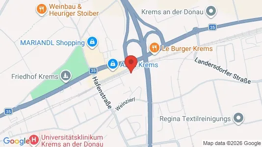 Apartments for rent i Krems an der Donau - kort over placeringen