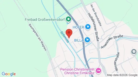 Apartments for rent i Großweikersdorf - kort over placeringen