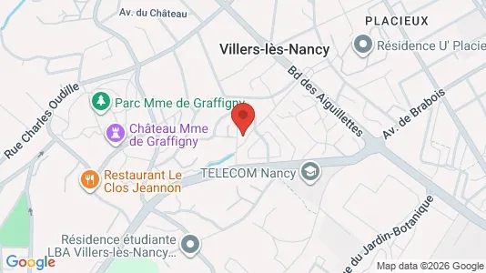 Apartments for rent i Nancy - kort over placeringen