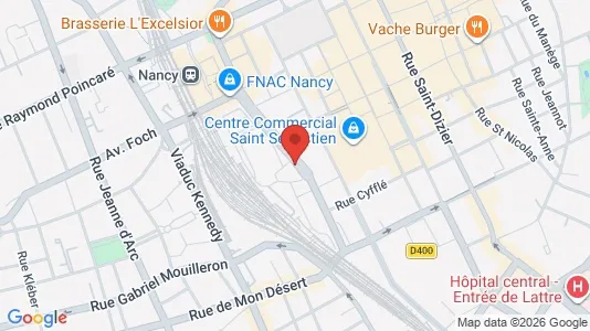 Apartments for rent i Nancy - kort over placeringen