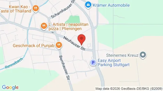 Apartments for rent i Stuttgart Plieningen - kort over placeringen