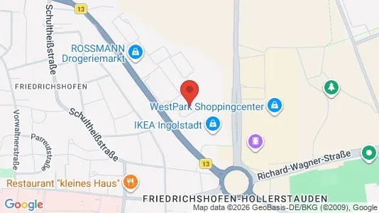 Apartments for rent i Ingolstadt - kort over placeringen