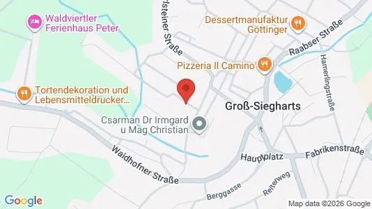 Apartments for rent i Groß-Siegharts - kort over placeringen