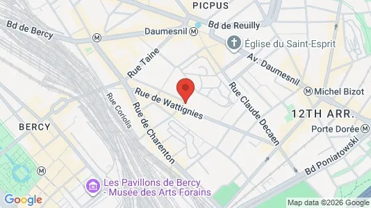 Apartments for rent i Paris 12ème arrondissement - Bercy - kort over placeringen