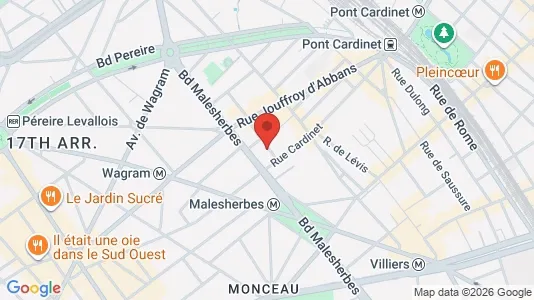 Apartments for rent i Paris 17ème arrondissement - kort over placeringen