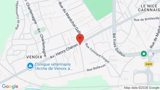 Apartments for rent i Caen - kort over placeringen