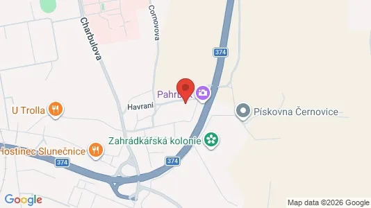Apartments for rent i Brno-Černovice - kort over placeringen