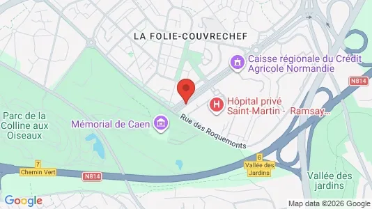 Apartments for rent i Caen - kort over placeringen